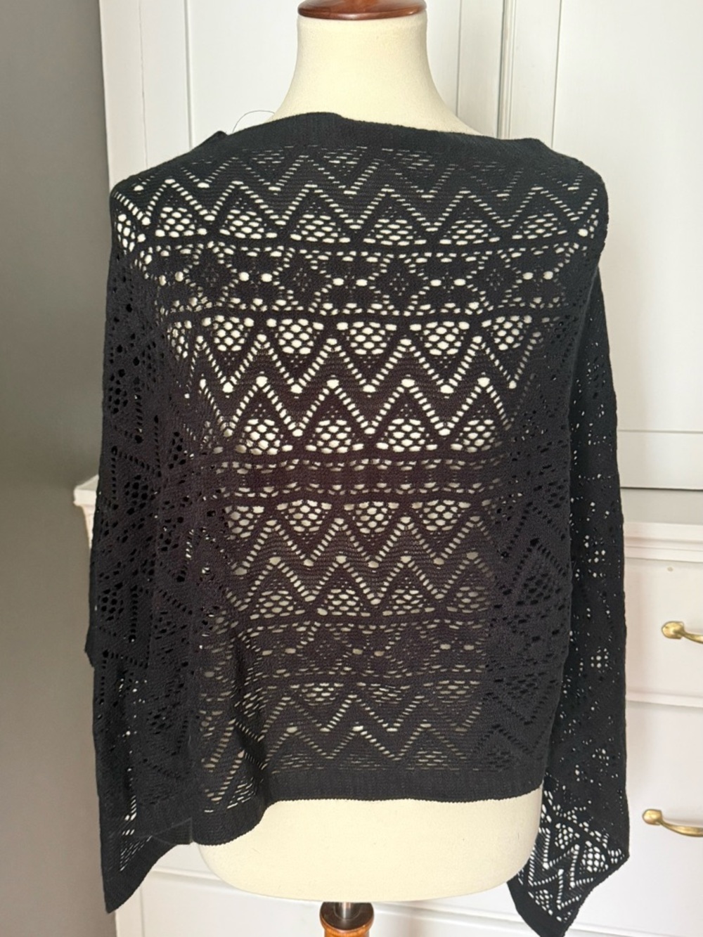 Cute Open Knit Top - Poncho